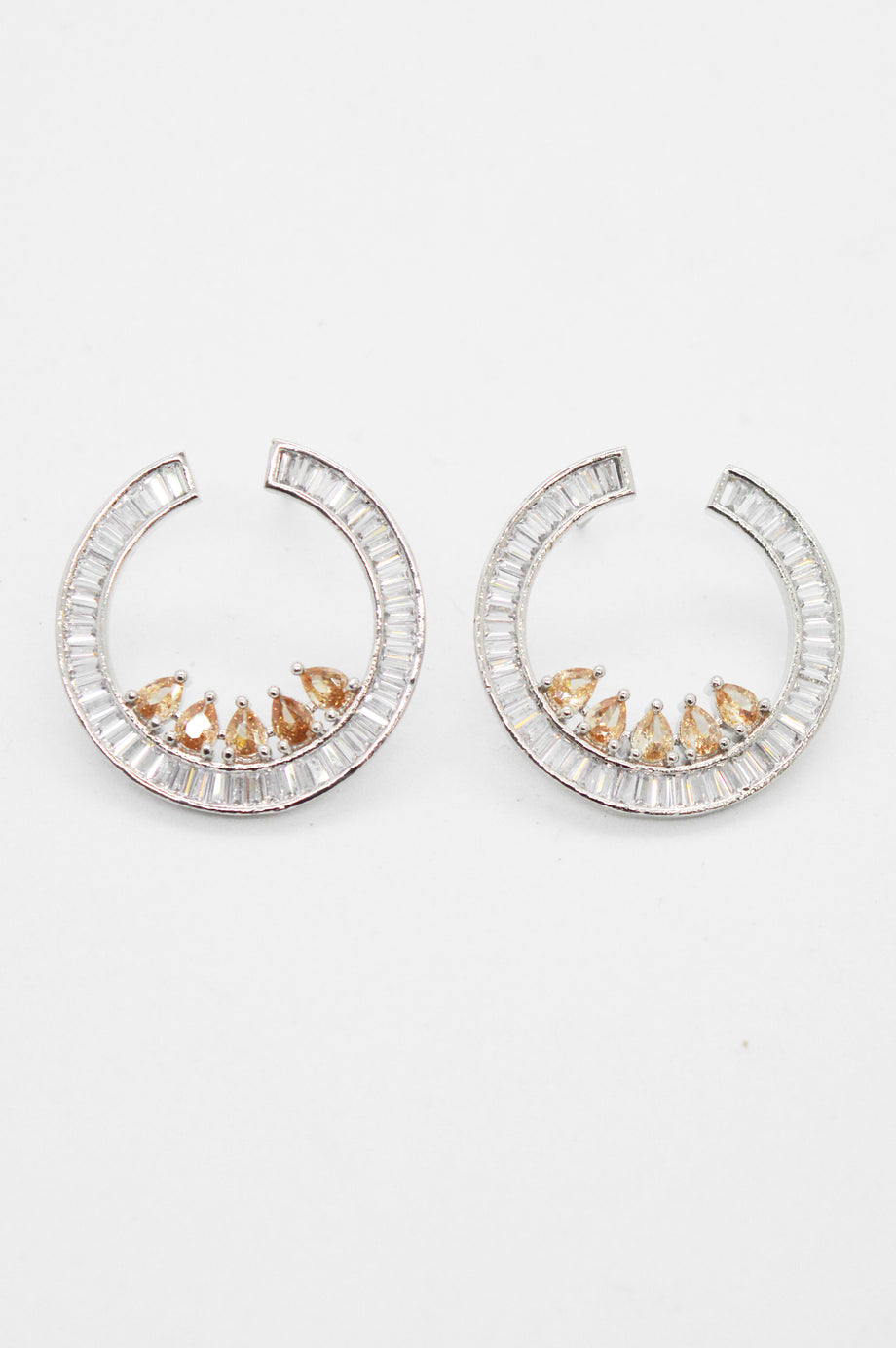Buy Trendy Alloy Golden American Diamond Earrings For Women Online In India  At Discounted Prices